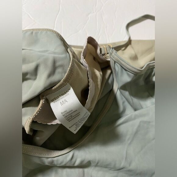 Weissman solo dance costume gray mesh tunic stoned Overdress D10664 MA adult - Picture 14 of 15